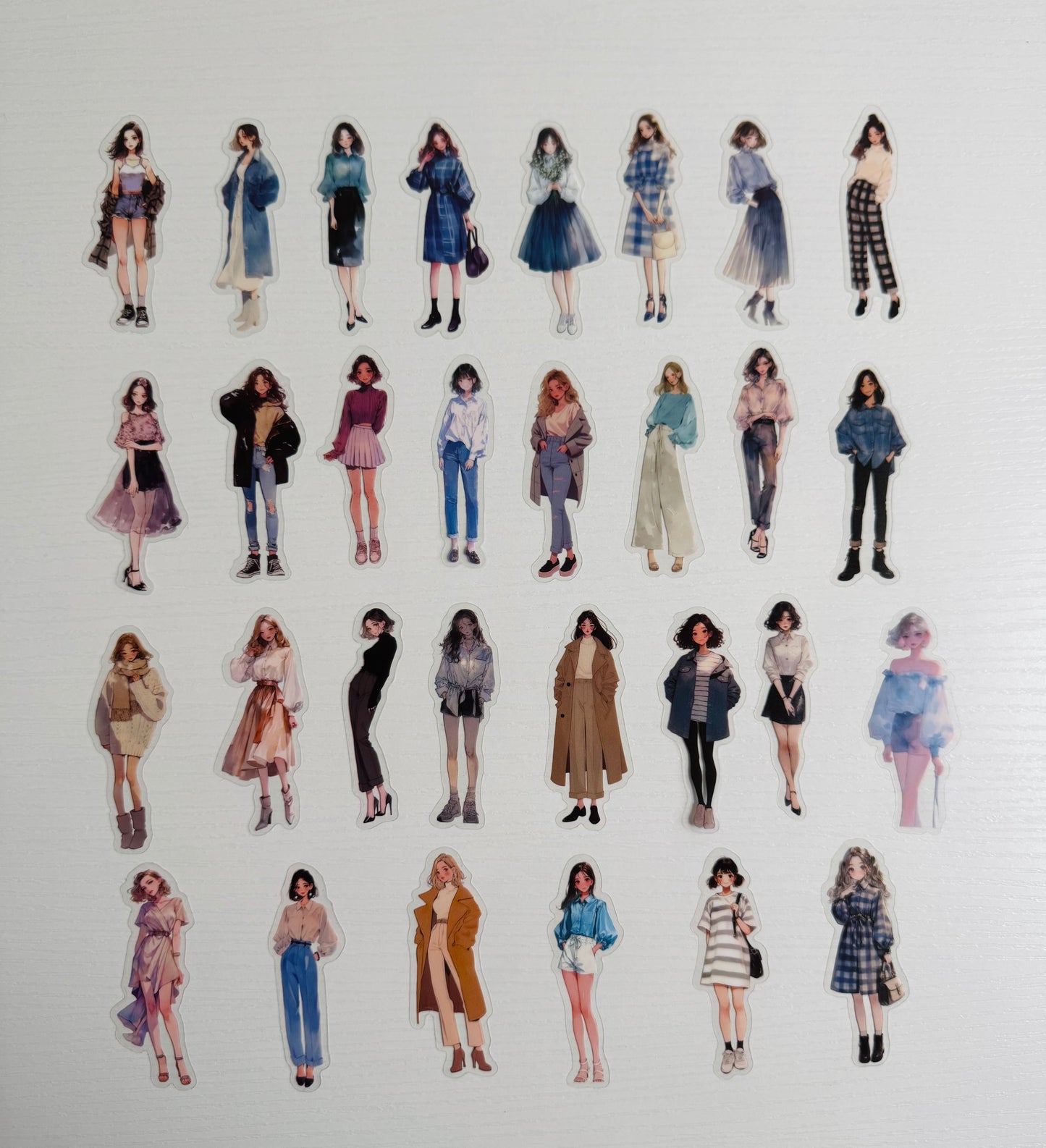 🕊️💁♀️set of stickers, stylish girls 30 pcs…