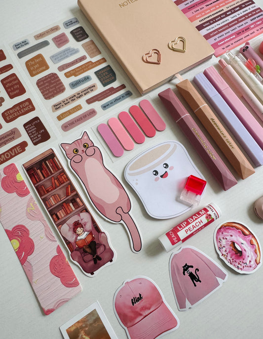 🕊️🎀Pink delicate box with many aesthetic goods...