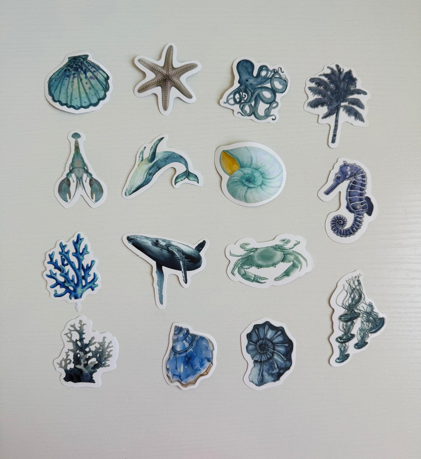 🕊️🦈set of 15 stickers for lovers of marine life…