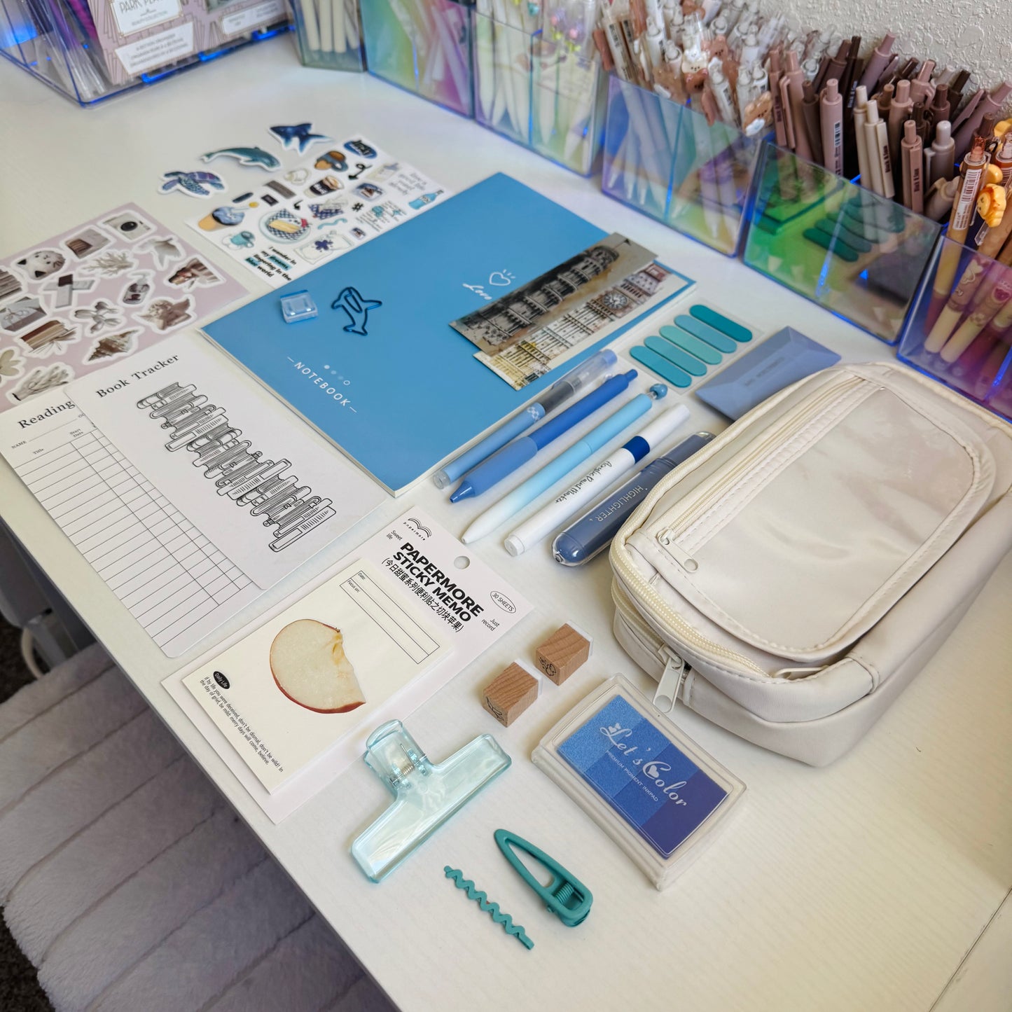 🕊️🦈 Blue Vibe Stationery Set…