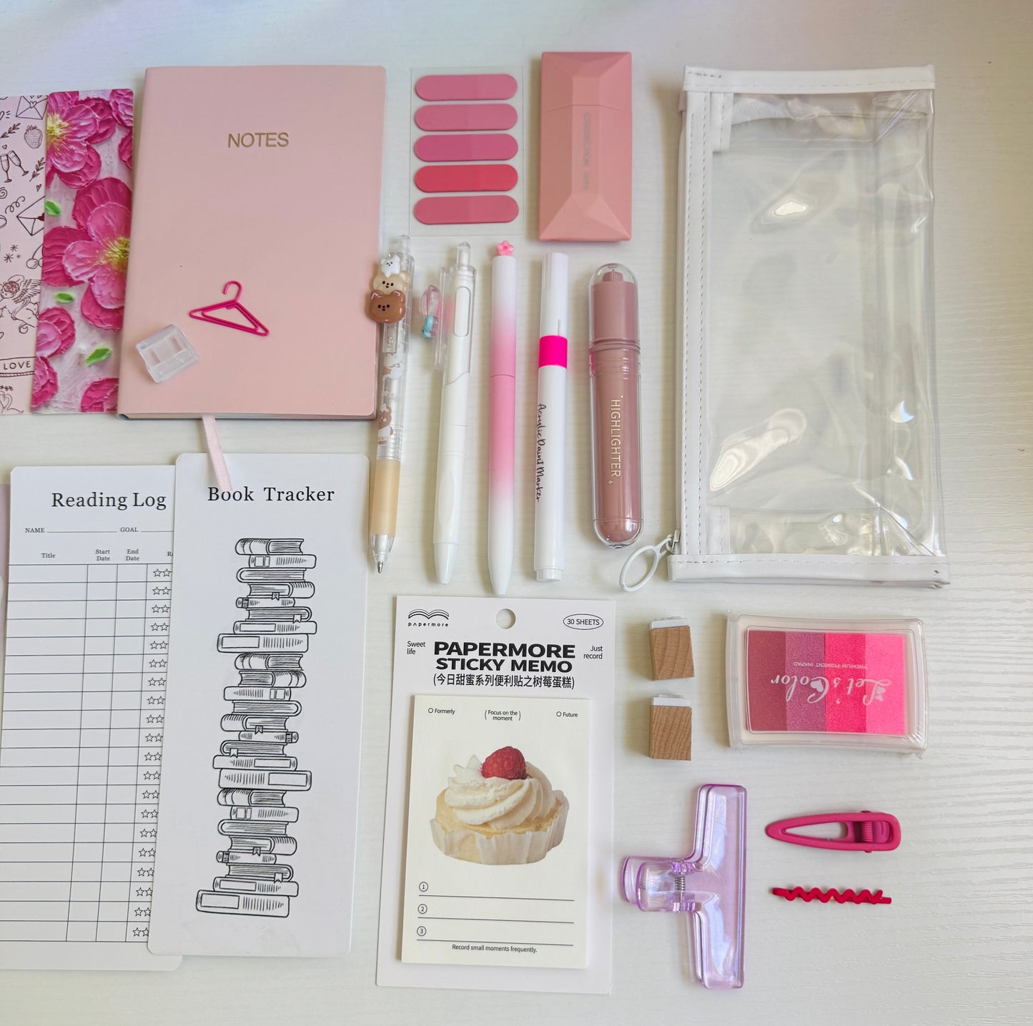 🕊️💕 Pink Vibe Stationery Set…