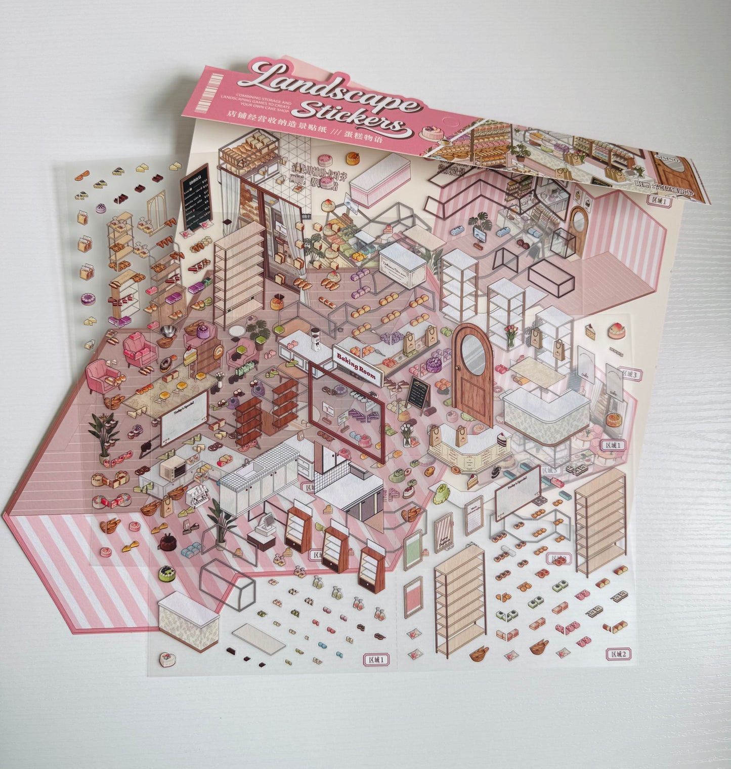 🕊️🧁3D Landscape Bakery Stickers for Journaling & Scrapbooking…