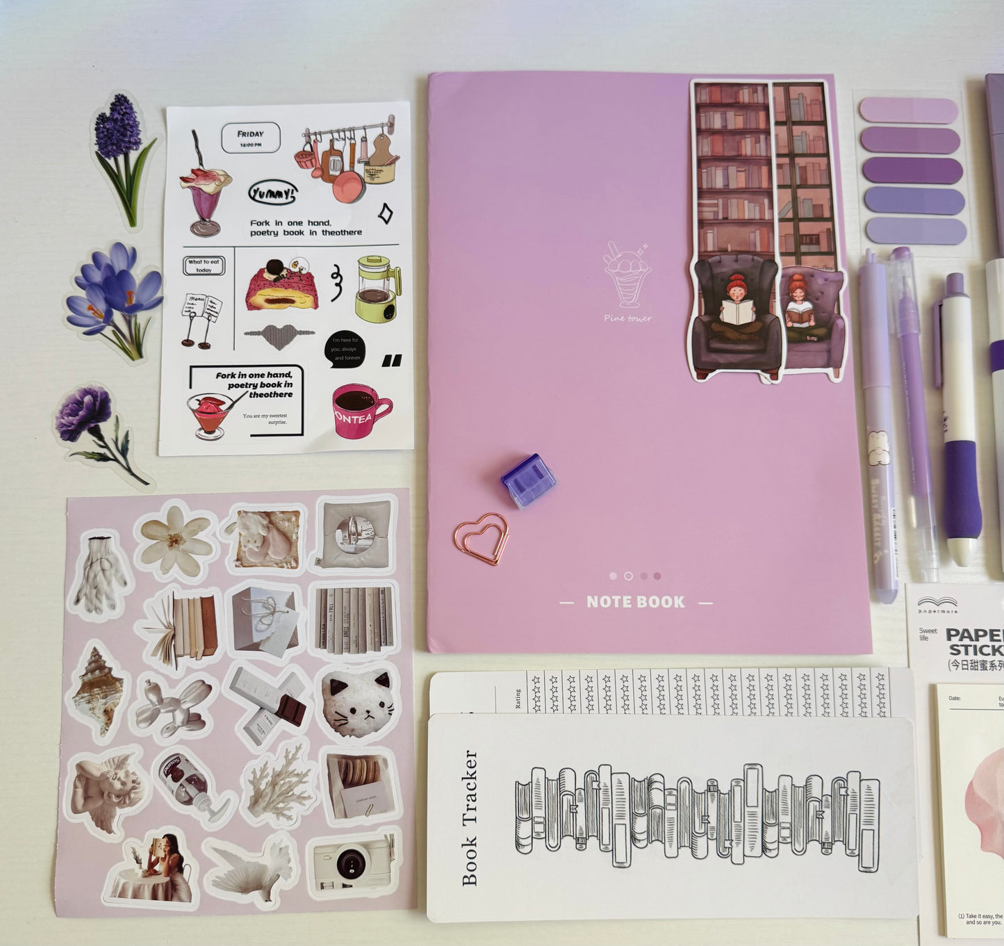 🕊️💜 Purple Vibe Stationery Set…