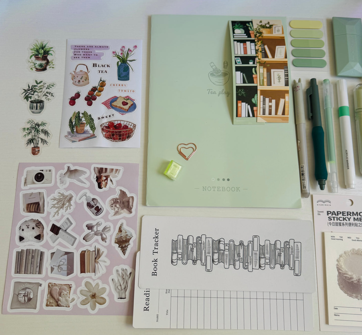 🕊️🪴 Green Vibe Stationery Set …