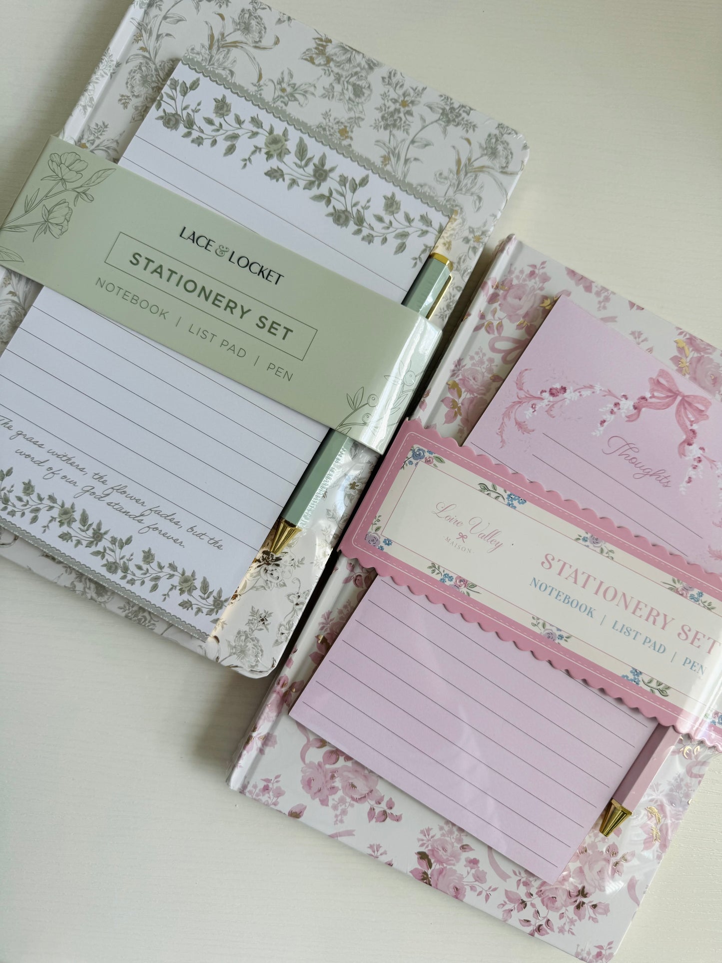 🌿🕊️ Aesthetic Pink Notebook & Sticker Set…