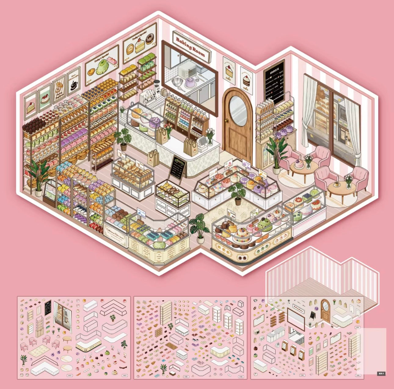 🕊️🧁3D Landscape Bakery Stickers for Journaling & Scrapbooking…